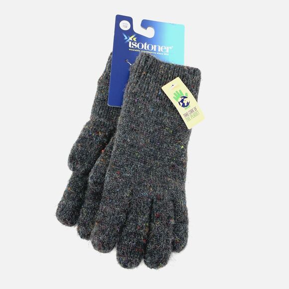 Isotoner Women's Recycled Knit Gloves - Grey Heather - Picture 1 of 8